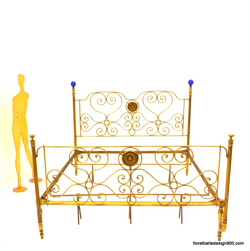Letto in Ottone Bed Brass Bedroom Antiques